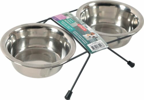 SUPPORT + 2 BOLS INOX 350ML