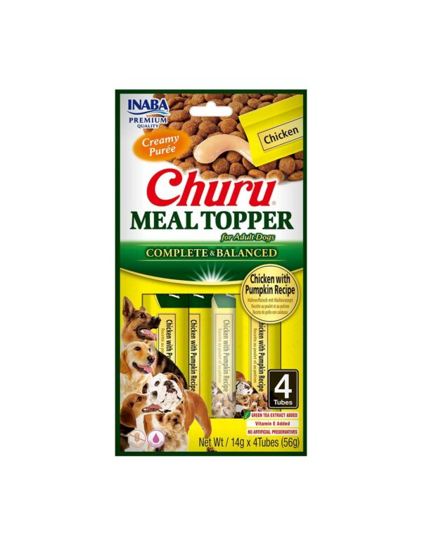 MEAL TOPPER DOG POLLO Y CALABAZA 4 X 14G 12 UD.